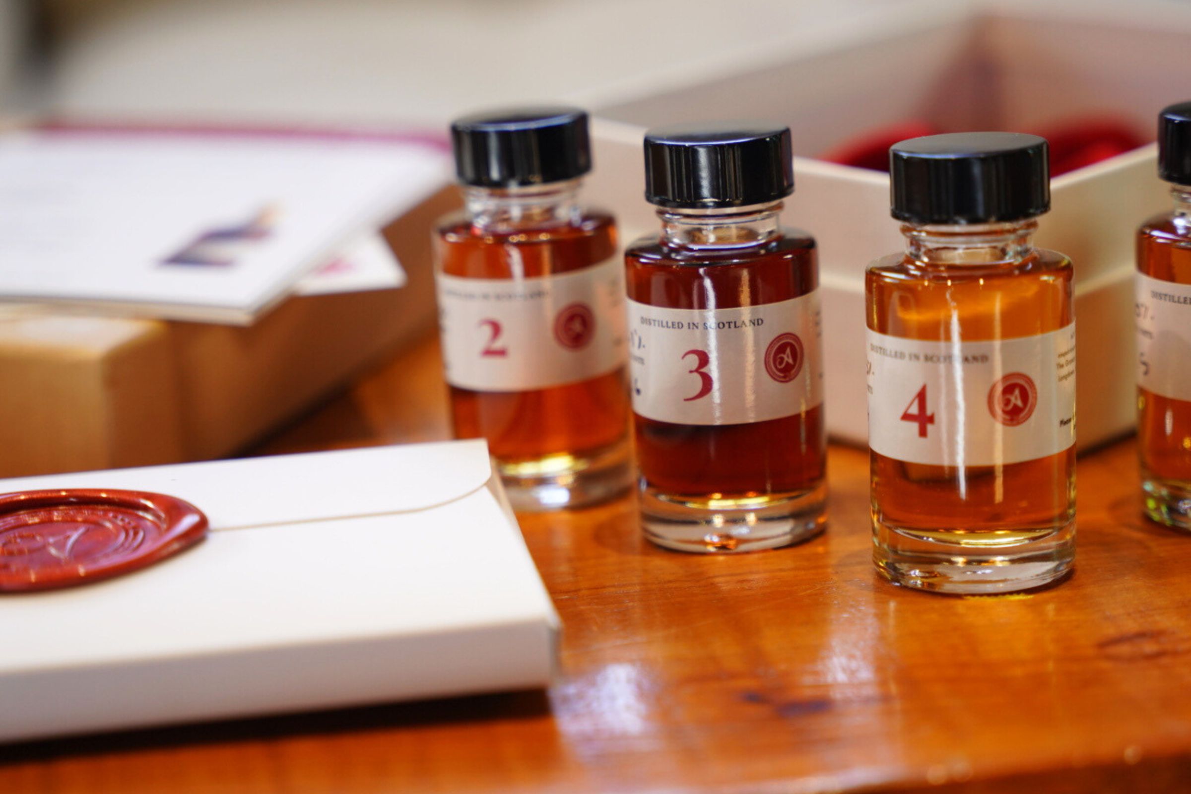 Luxury single malt whisky birthday gift set featuring rare aged expressions