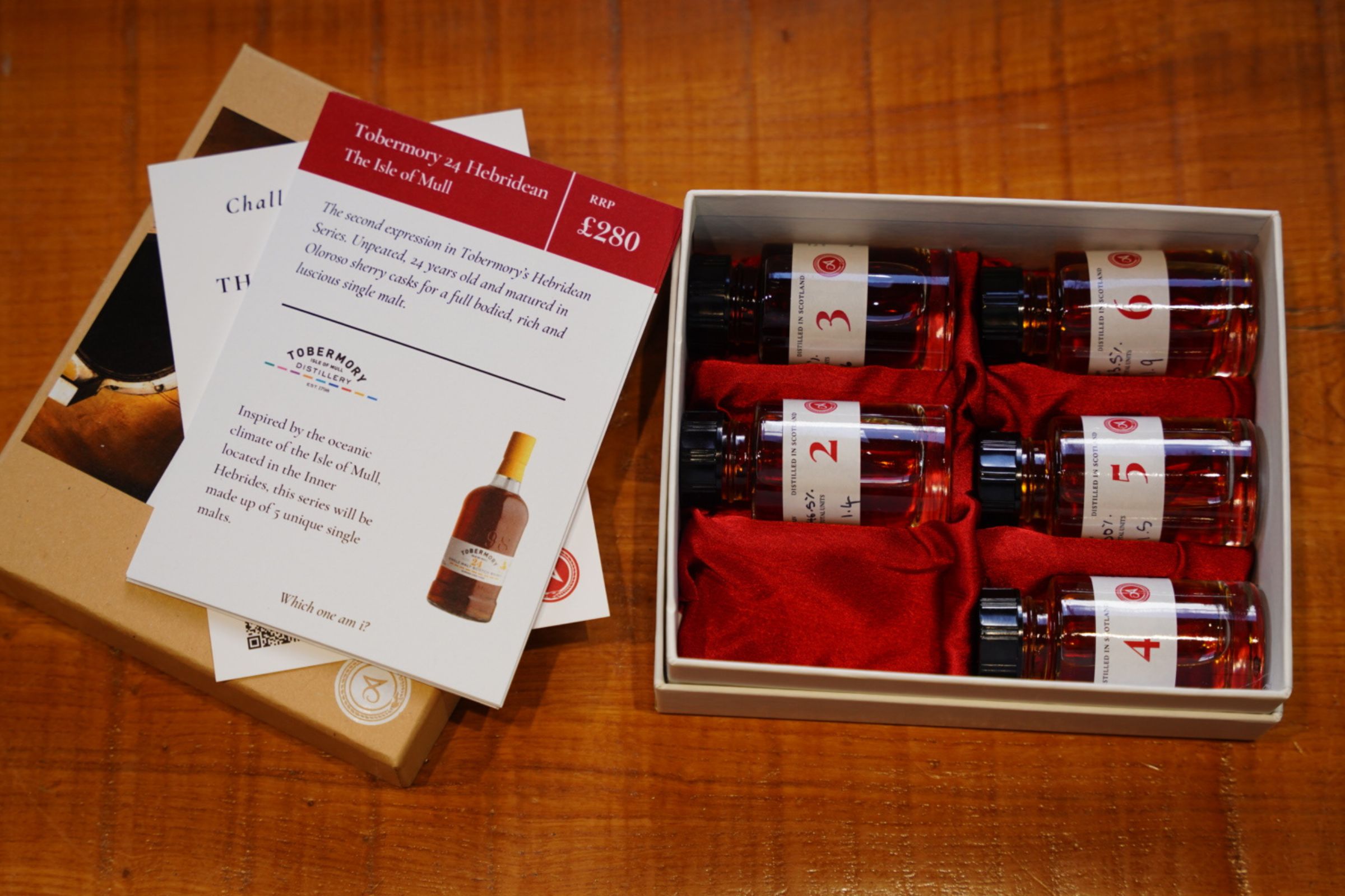 Luxury single malt whisky tasting set