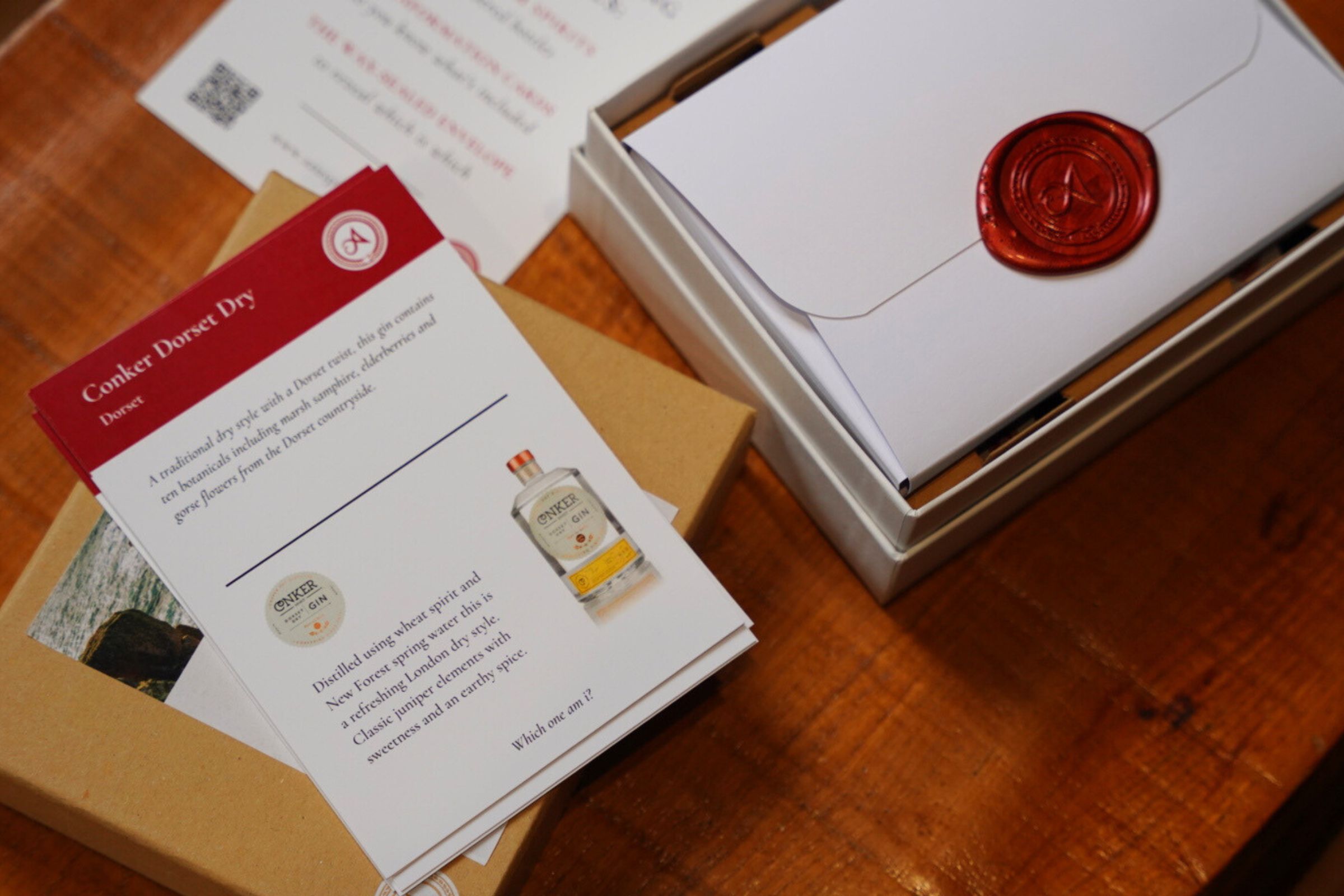 Devon craft gin tasting set with coastal botanicals